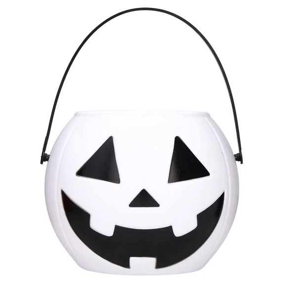 Mini Jack-o'-Lantern Trick-or-Treat Pail, White, 3.5", Halloween by Way To Celebrate | Walmart (US)