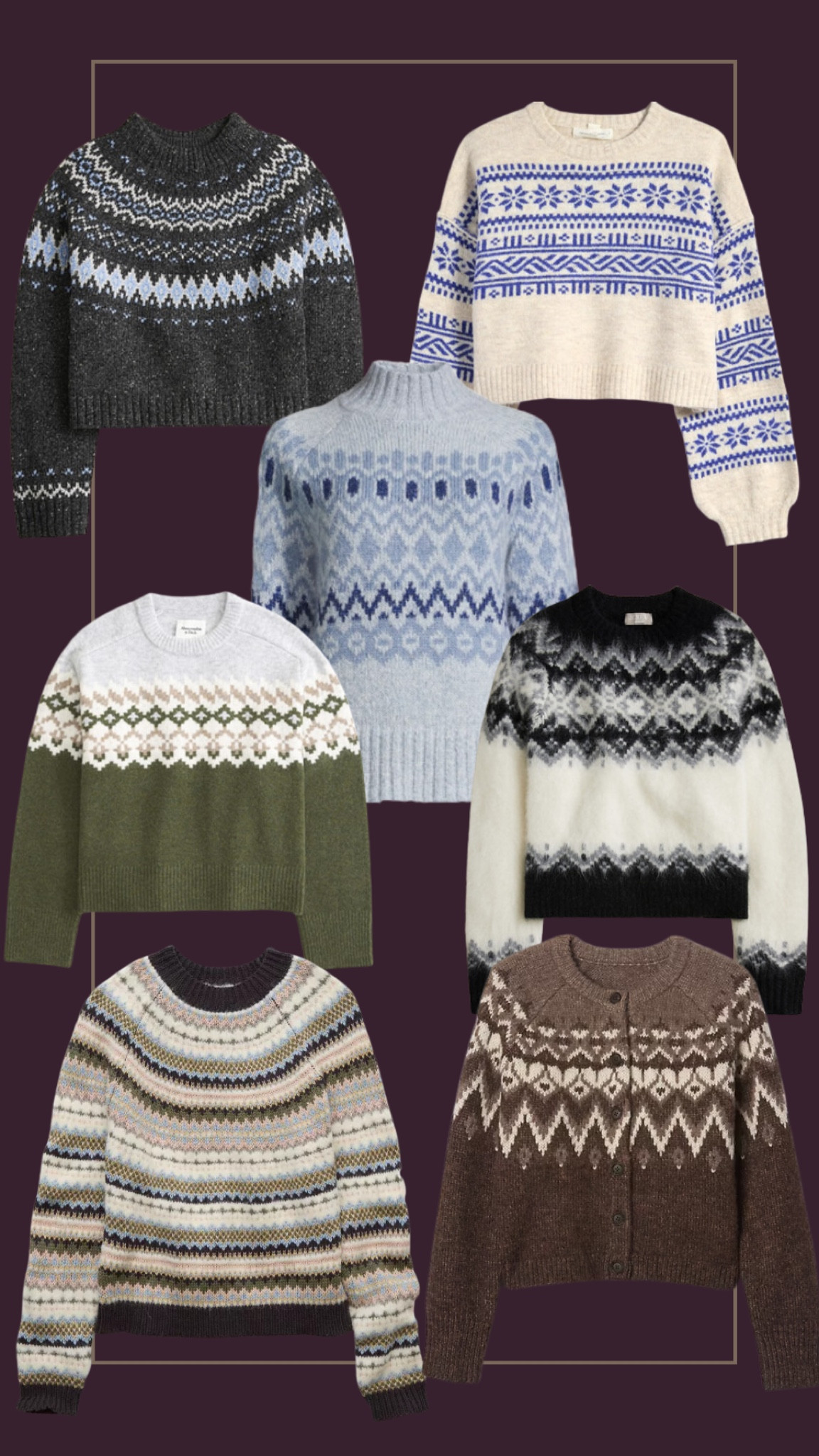 Fair isle sweaters!! #LTKHoliday 

#LTKStyleTip #LTKSeasonal