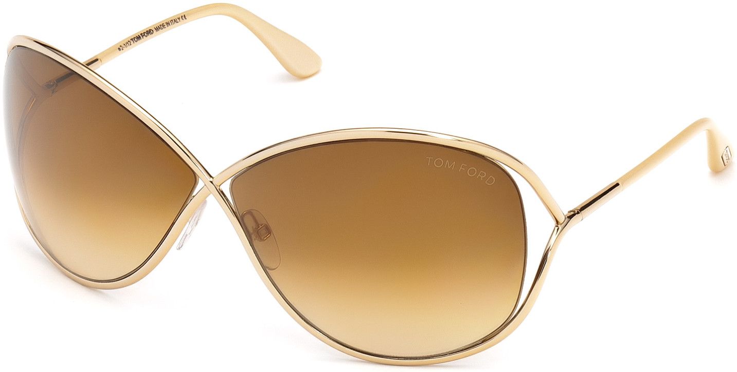 Tom Ford FT0130 Miranda 158 Sunglasses | 28F Shiny Rose Gold / Brown Lenses 68-10-115 | EZ Contacts