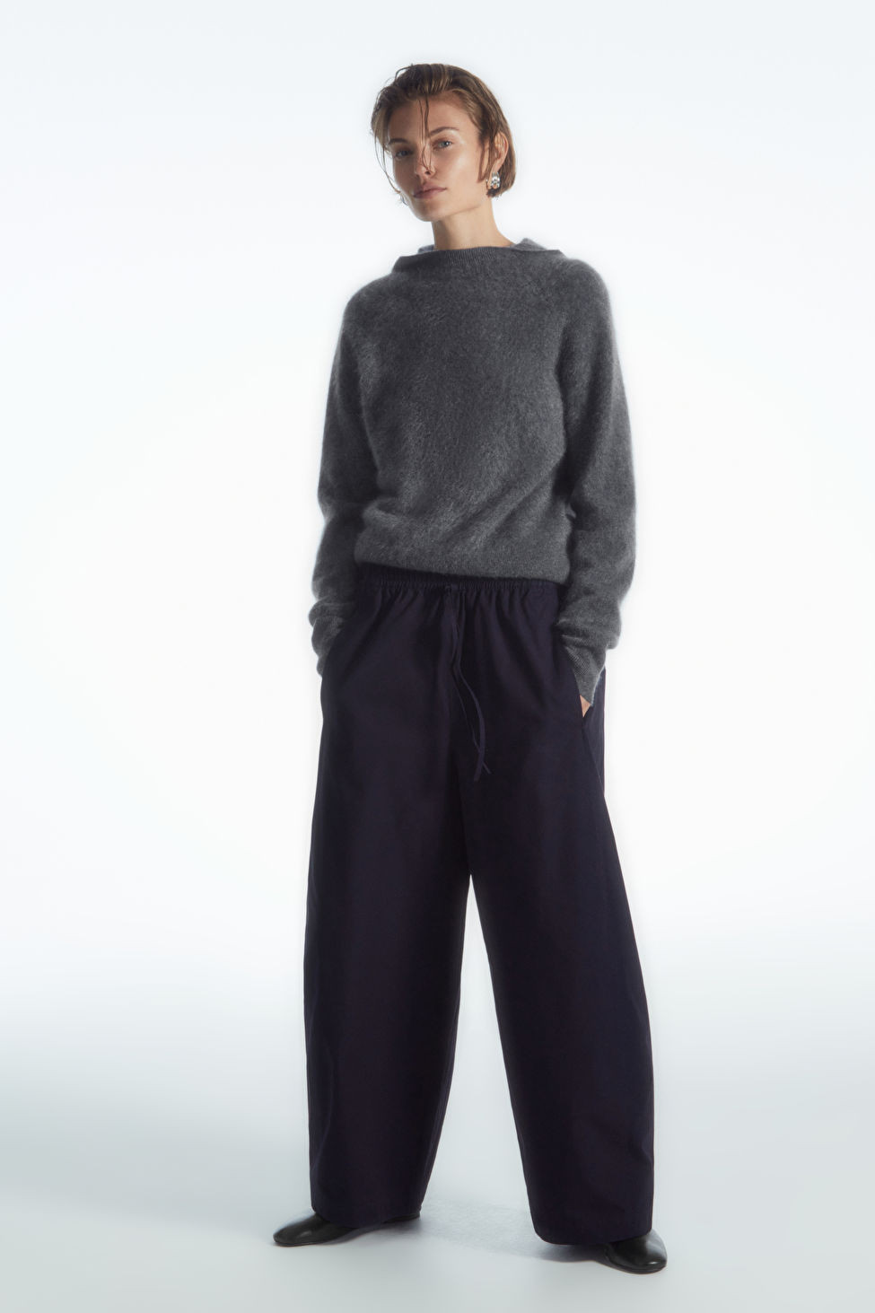 ELASTICATED BARREL-LEG PANTS | COS (US)