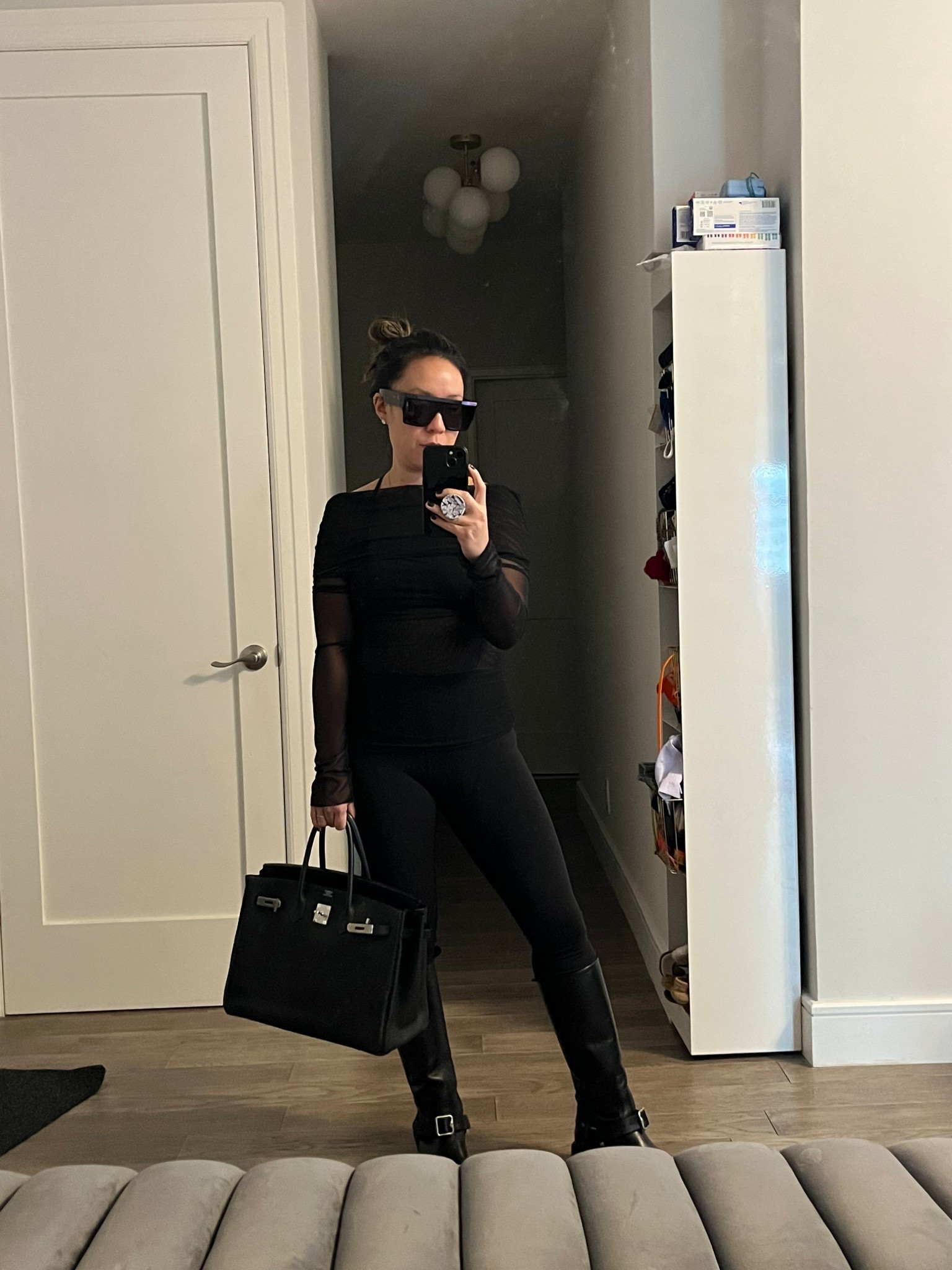 Mesh top. Great base layer. I’m wearing an xs. Super soft. Not scratchy. Wear it off the shoulder or on.

#LTKOver40 #LTKFindsUnder50 #LTKootd