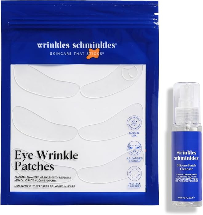 Wrinkles Schminkles Under Eye Wrinkle Starter Pack - Set of Reusable Under Eye Wrinkle Patches (3... | Amazon (US)