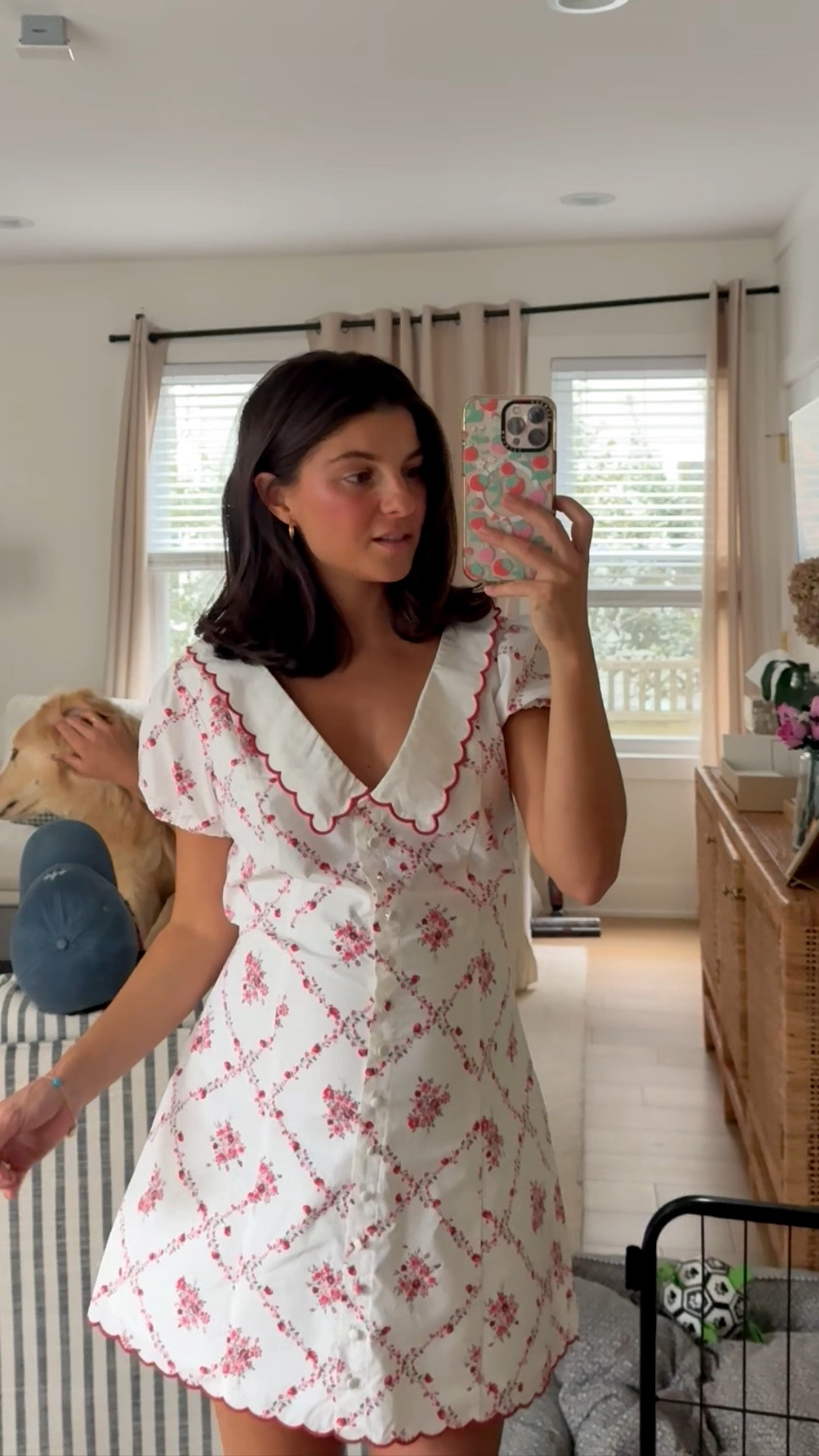 [4/30/26] 100% cotton dress on sale from @abercrombie that is SO flattering with the bump 💓 comes in 2 other colors and patterns too! Adjustable tie in the back that really helps with form fitting the shape of the dress. I’m wearing size medium petite 

#LTKSaleAlert #LTKPetite #LTKBump