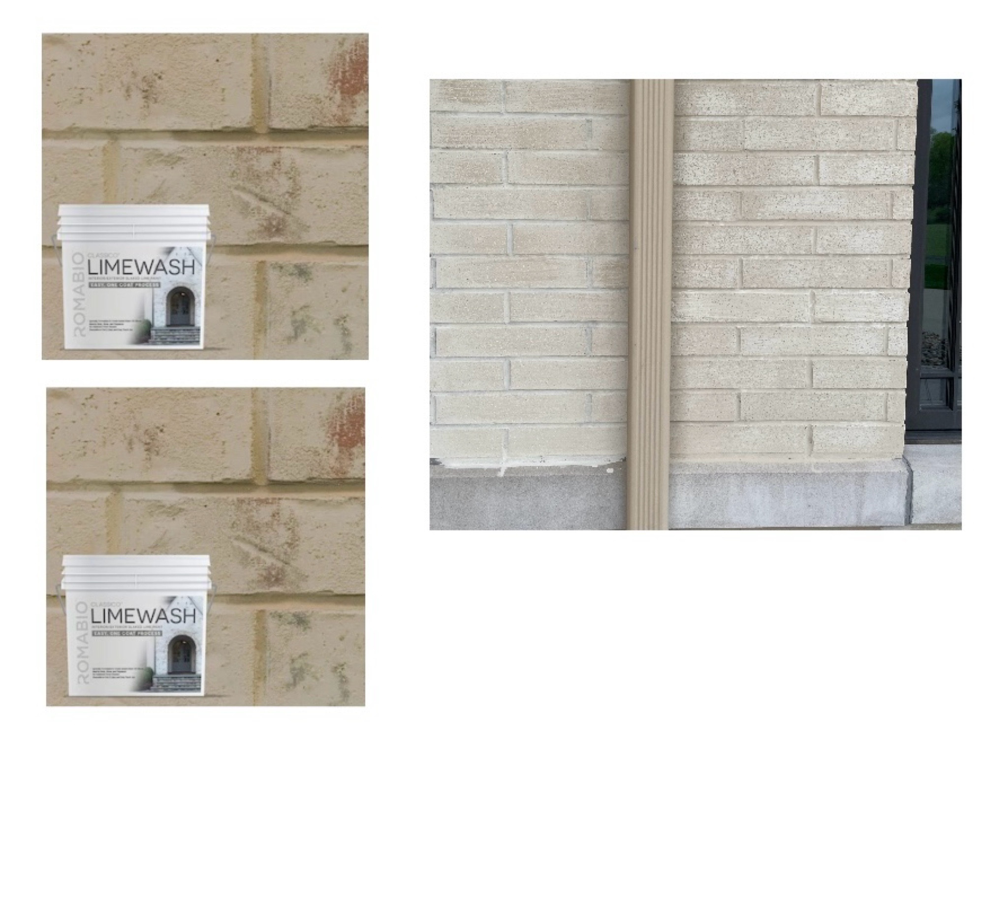 Used these two colors on the exterior of our yellow brick. Limewash is a flat coating so we liked layering the two colors. For the exterior I used Riposo Beige and dry brushed over it Toscana Beige Linewash by Romabio 

#LTKHome