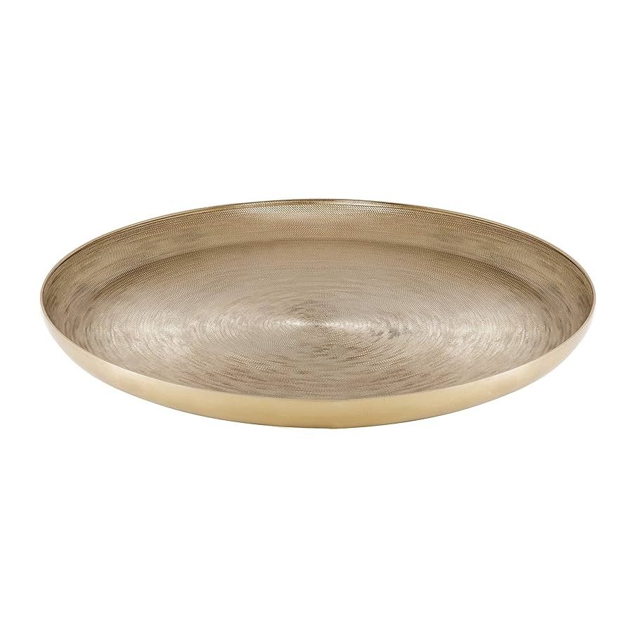 Kate and Laurel Stovring Mid-Century Tray, 16 Inch Diameter, Gold, Modern Tray for Serving, Stora... | Amazon (US)