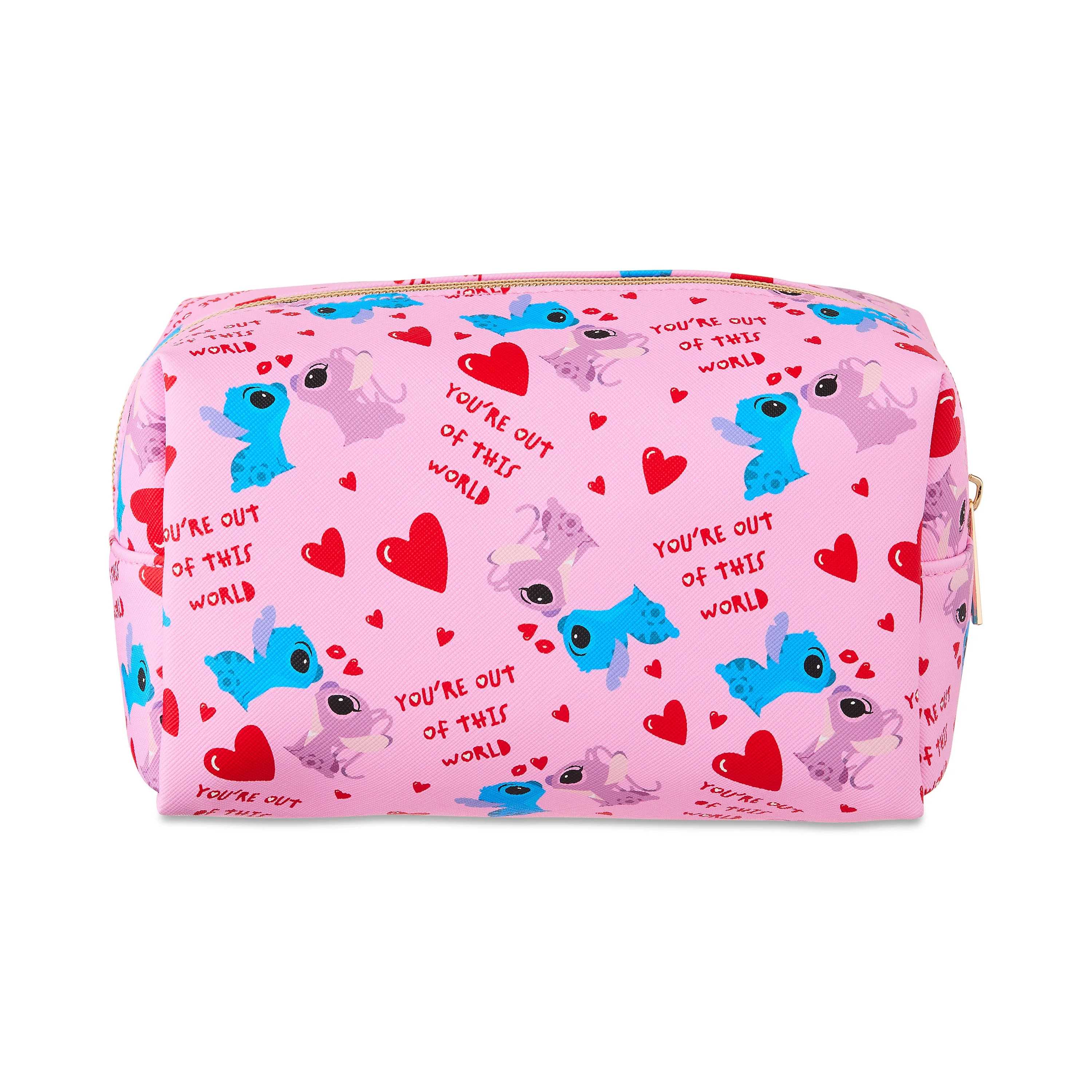 Disney Lilo & Stitch Cosmetic Bag Pink | Walmart (US)