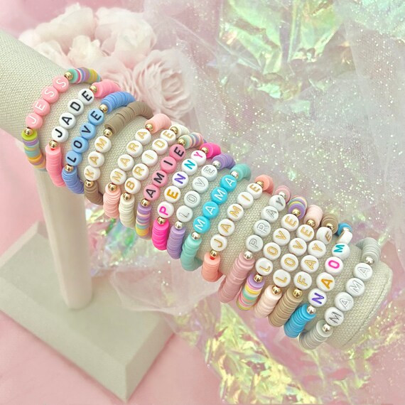 14k Gold Filled  Sterling Silver Accent Bead Heishi Bracelet | Etsy | Etsy (US)