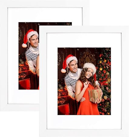 Golden State Art, Set of 2 White Photo Wood Frame 11x14 with Real Glass Mat for 8x10 Picture | Amazon (US)