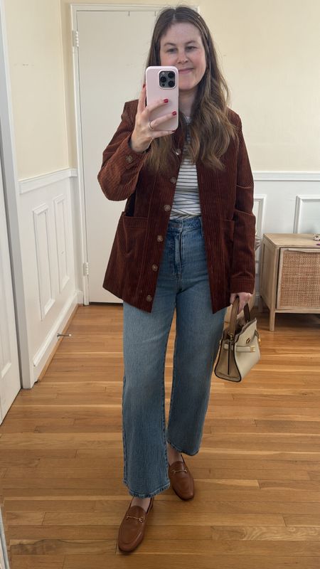 Winter outfit idea that you can wear into spring. I love these jeans, and my loafers are really comfortable! My jeans are linked under exact but they’re a different wash than mine. 

#LTKstyletip #LTKworkwear