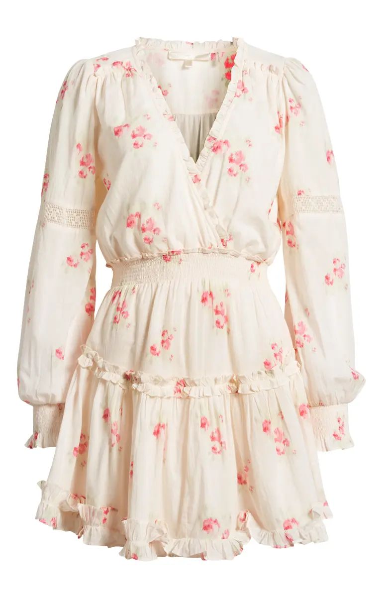 Spruce Floral Long Sleeve Cotton Minidress | Nordstrom
