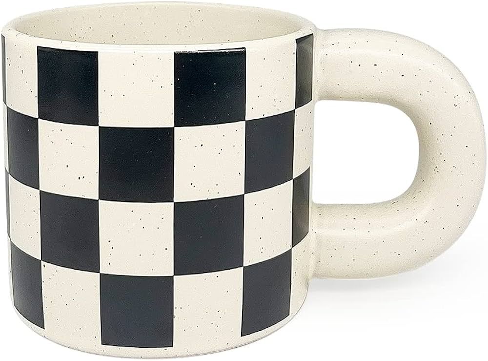 Ceramic Coffee Mug,Tea Cup with Porcelain Fat Round Handle,Dishwasher&Microwave Safe Mug to Decorate | Amazon (US)