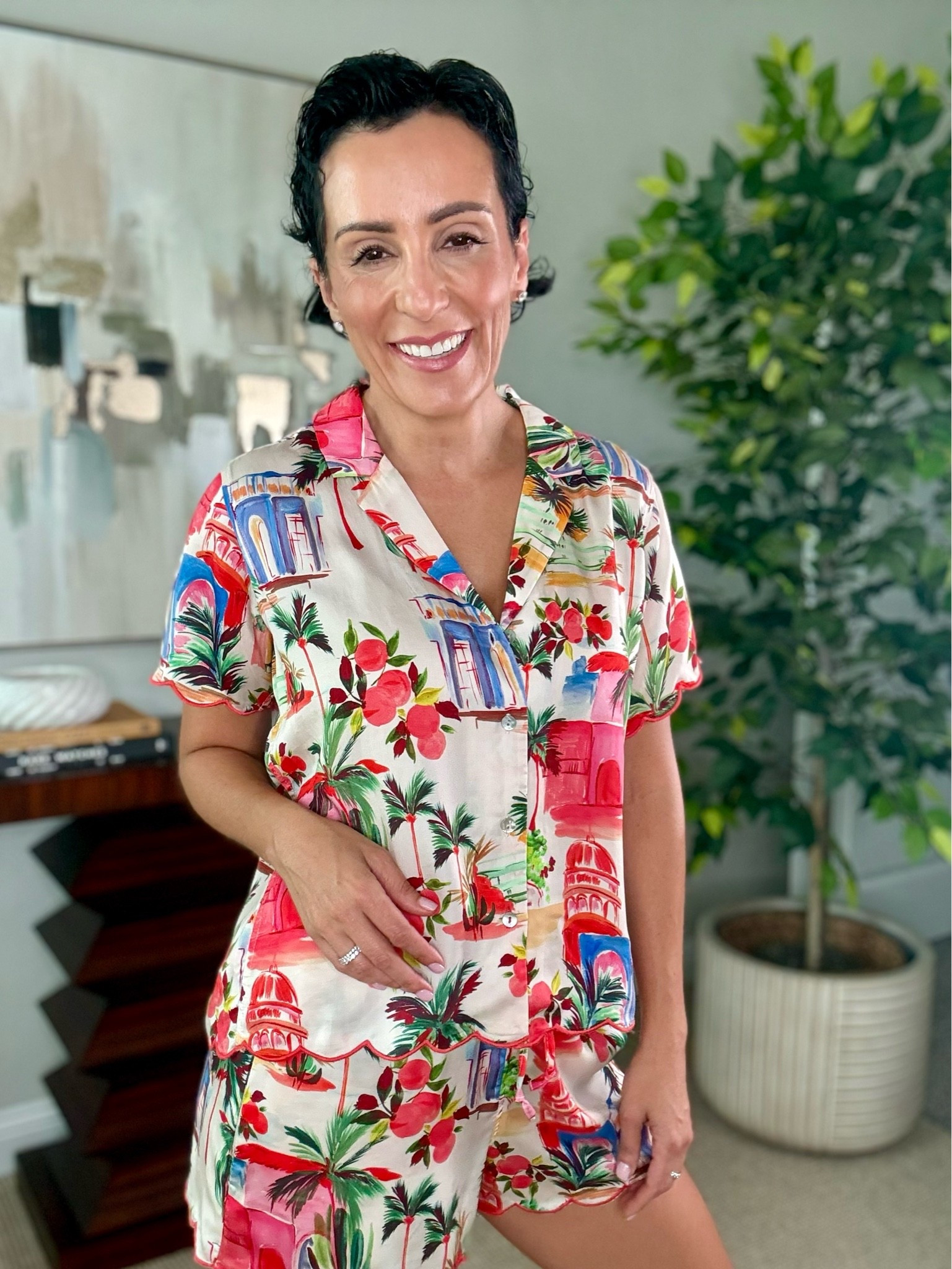 This colorful matching set feels like an instant vacation. The playful print, relaxed button down and matching shorts make it perfect for travel, resort days or a warm weather getaway.

printed matching set, vacation outfit, resort wear, matching shorts set, button down set, travel outfit, colorful outfit, two piece set, warm weather style, stylewitheugenia

#LTKootd #LTKSeasonal #LTKOver40