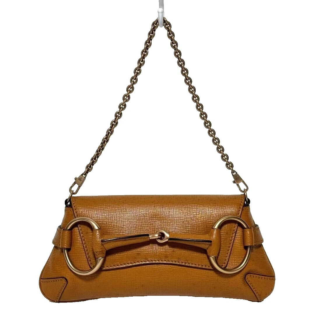 Gucci Horsebit Chain Shoulder Bag Brown Authentic  | eBay | eBay US