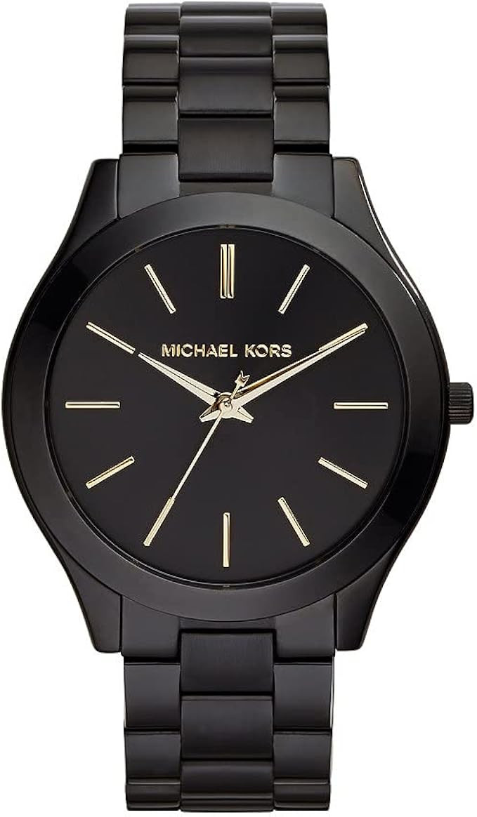 Michael Kors Women's Slim Runway Three-Hand Stainless Steel Quartz Watch | Amazon (US)
