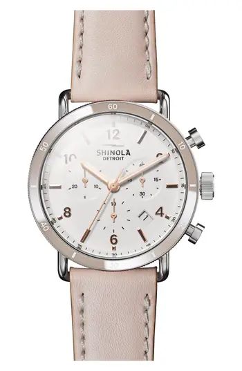 Shinola The Canfield Chrono Leather Strap Watch, 40Mm | Nordstrom