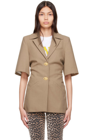 Brown Organic Cotton Blazer | SSENSE