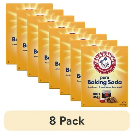 (8 pack) ARM & HAMMER Pure Baking Soda, For Baking, Cleaning & Deodorizing, 1 lb Box | Walmart (US)