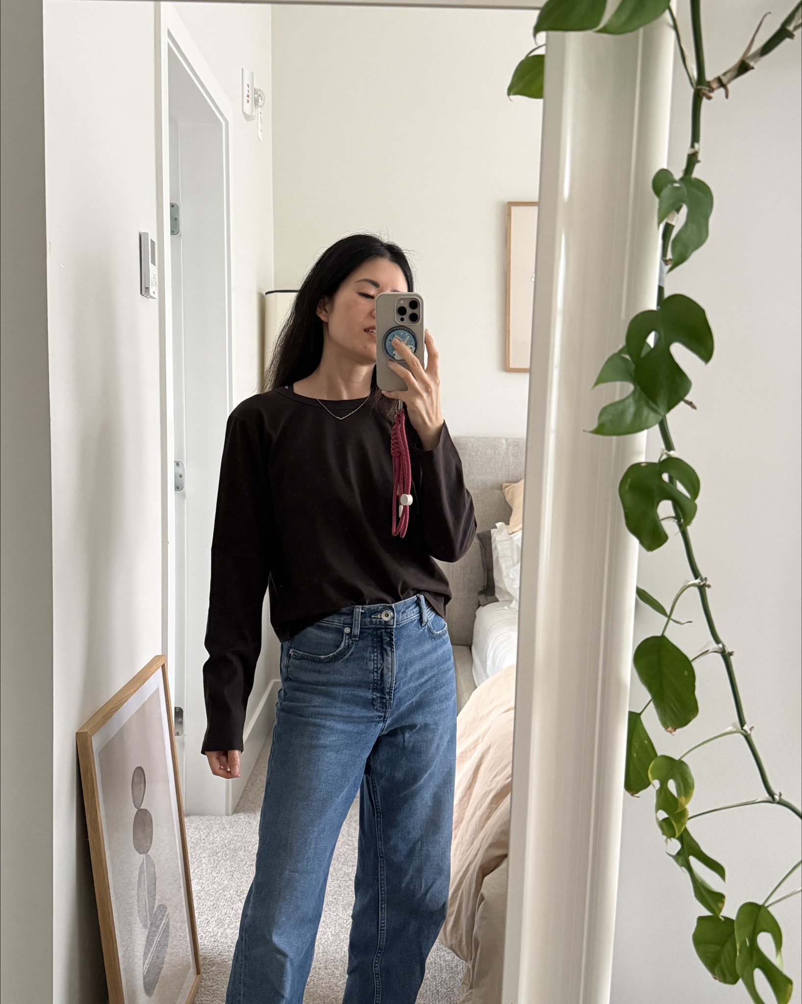 Leset Margo long tee. Sized up to a S.  
Everlane jeans. Tts

#LTKfall #LTKpetite #LTKcanada