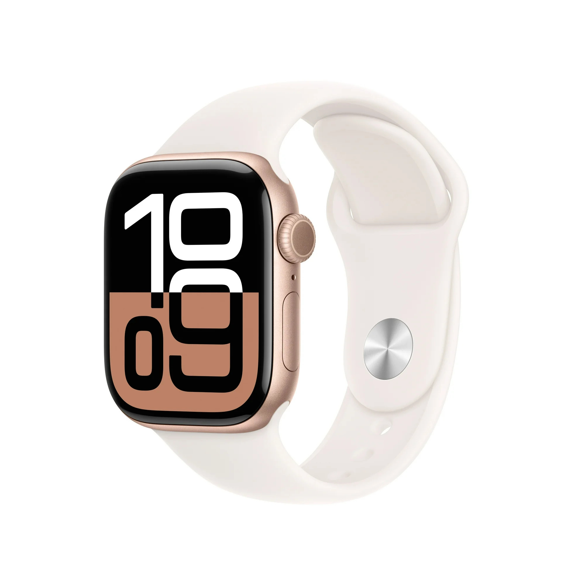 Apple Watch Series 10 GPS 42mm Rose Gold Aluminum Case with Light Blush Sport Band - S/M | Walmart (US)