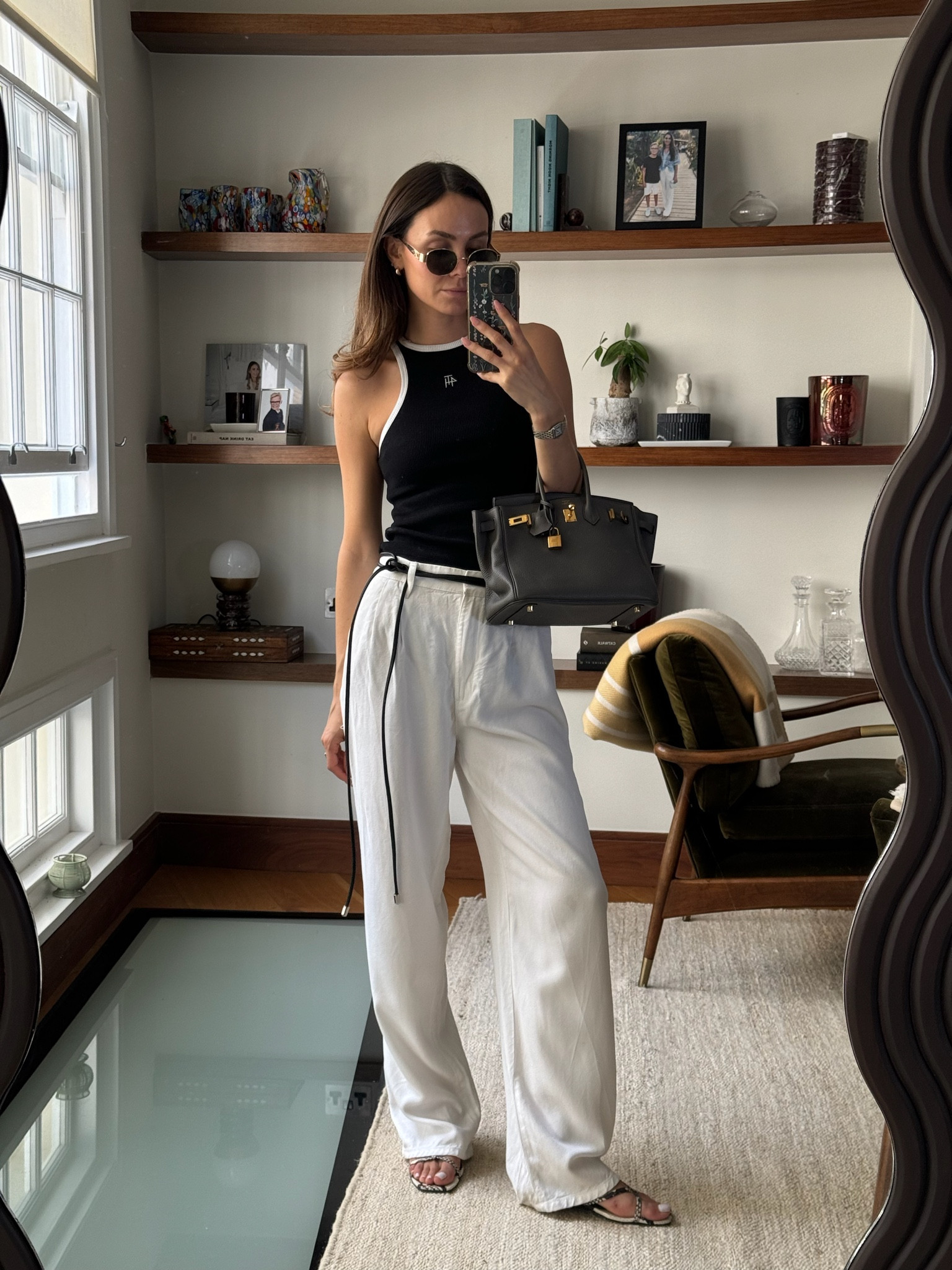 4th & reckless, Abercrombie & fitch, Massimo dutti, Hermes, Celine, Asos, summer outfits, holiday outfits, contrast trim vest, black tank top, linen trousers, white trousers, strappy sandals, casual outfits

#LTKsummer #LTKeurope #LTKstyletip