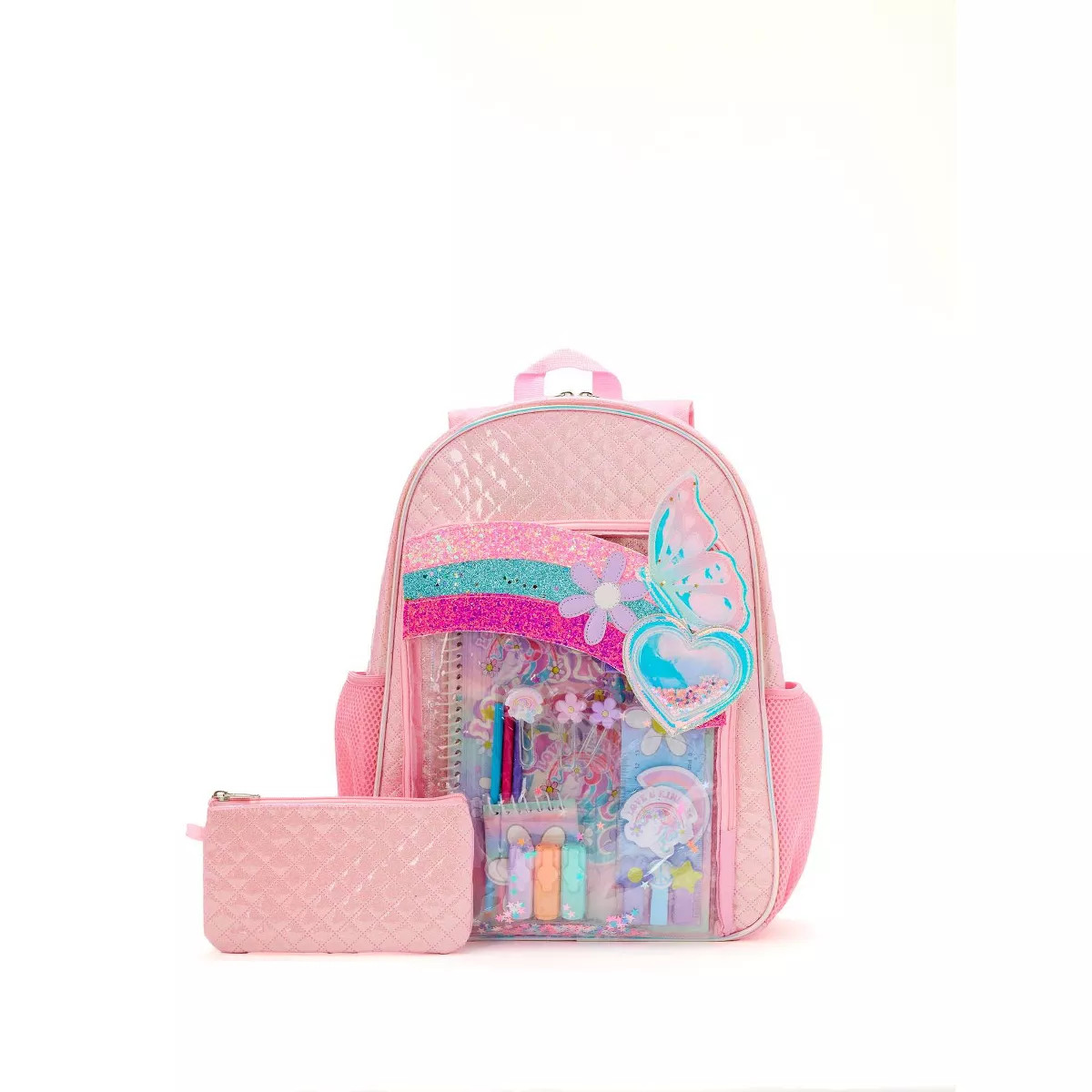Locker Club Kids' 17" Backpack with Stationery Pencil Pouch - Butterfly | Target