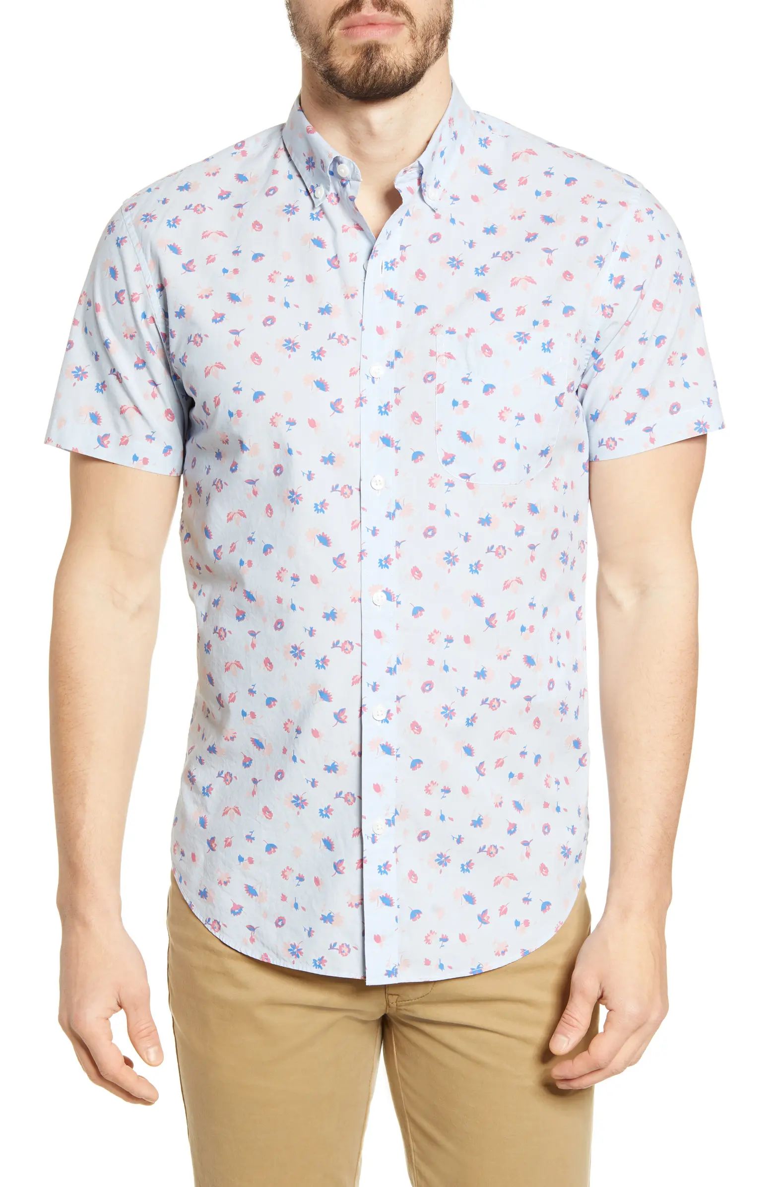 Riviera Floral Print Slim Fit Button-Down Shirt | Nordstrom