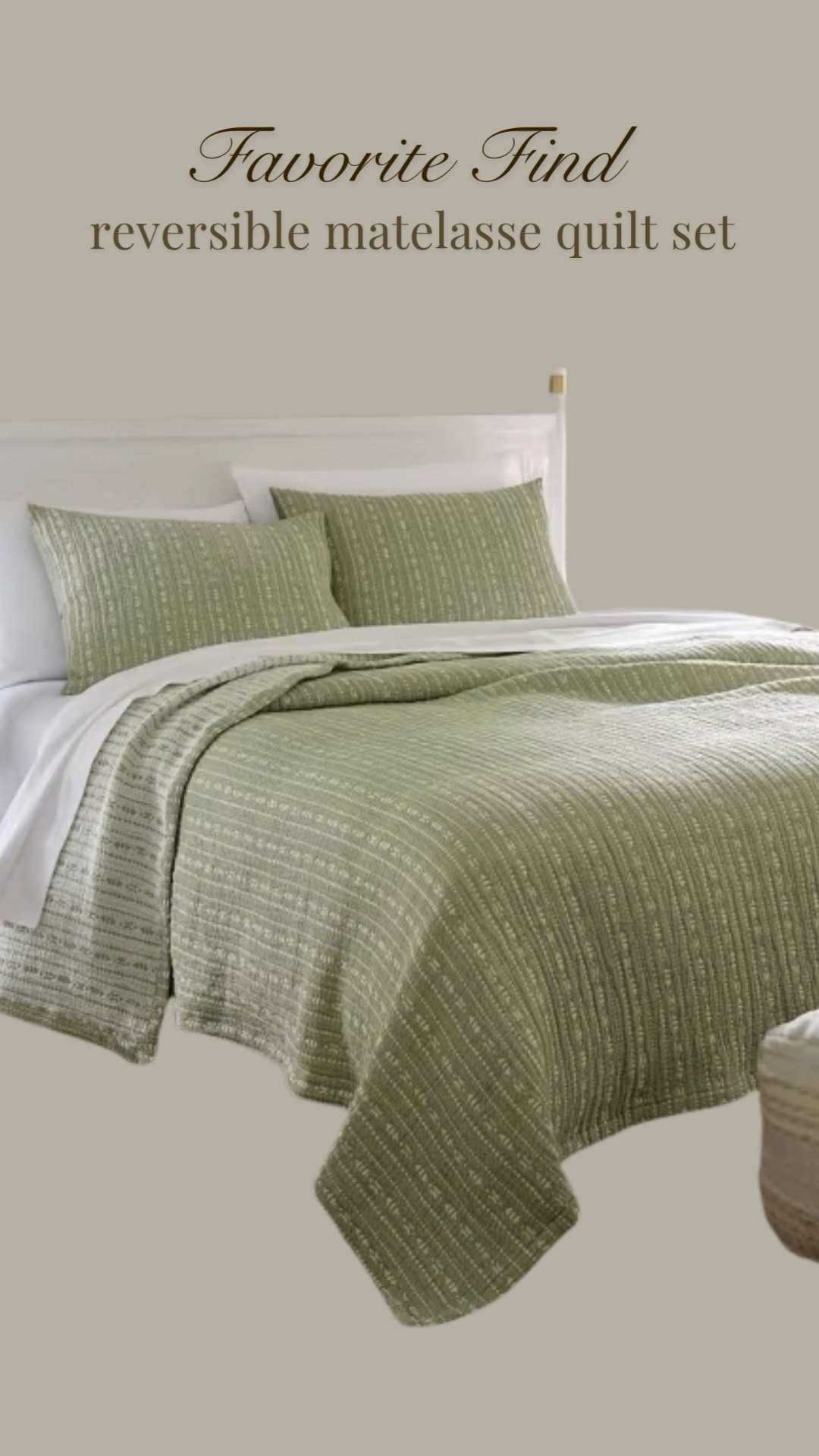 Perfect for a guest room or primary bedroom - this budget friendly, reversible, matelasse quilt set couldn't be prettier! cottage core, modern organic, modern farmhouse, vintage modern, Target, Threshold #LTKStyleTip #LTKFindsUnder100

#LTKHome #LTKSeasonal