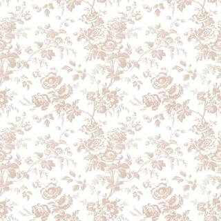 York Wallcoverings Anemone Toile Blush Wallpaper Roll RT7874 - The Home Depot | The Home Depot