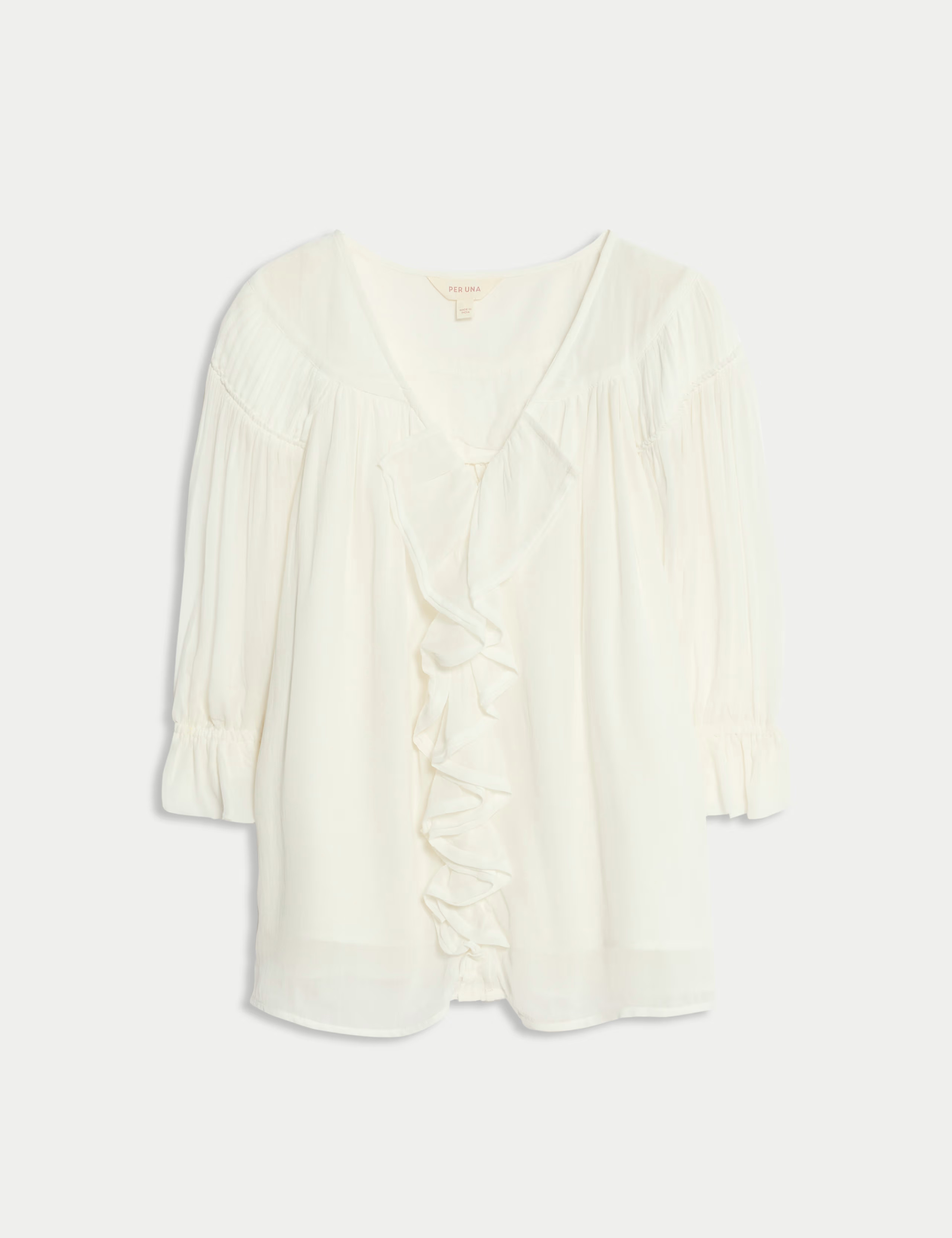 Ruffle V-Neck Poet Blouse | Marks & Spencer (UK)