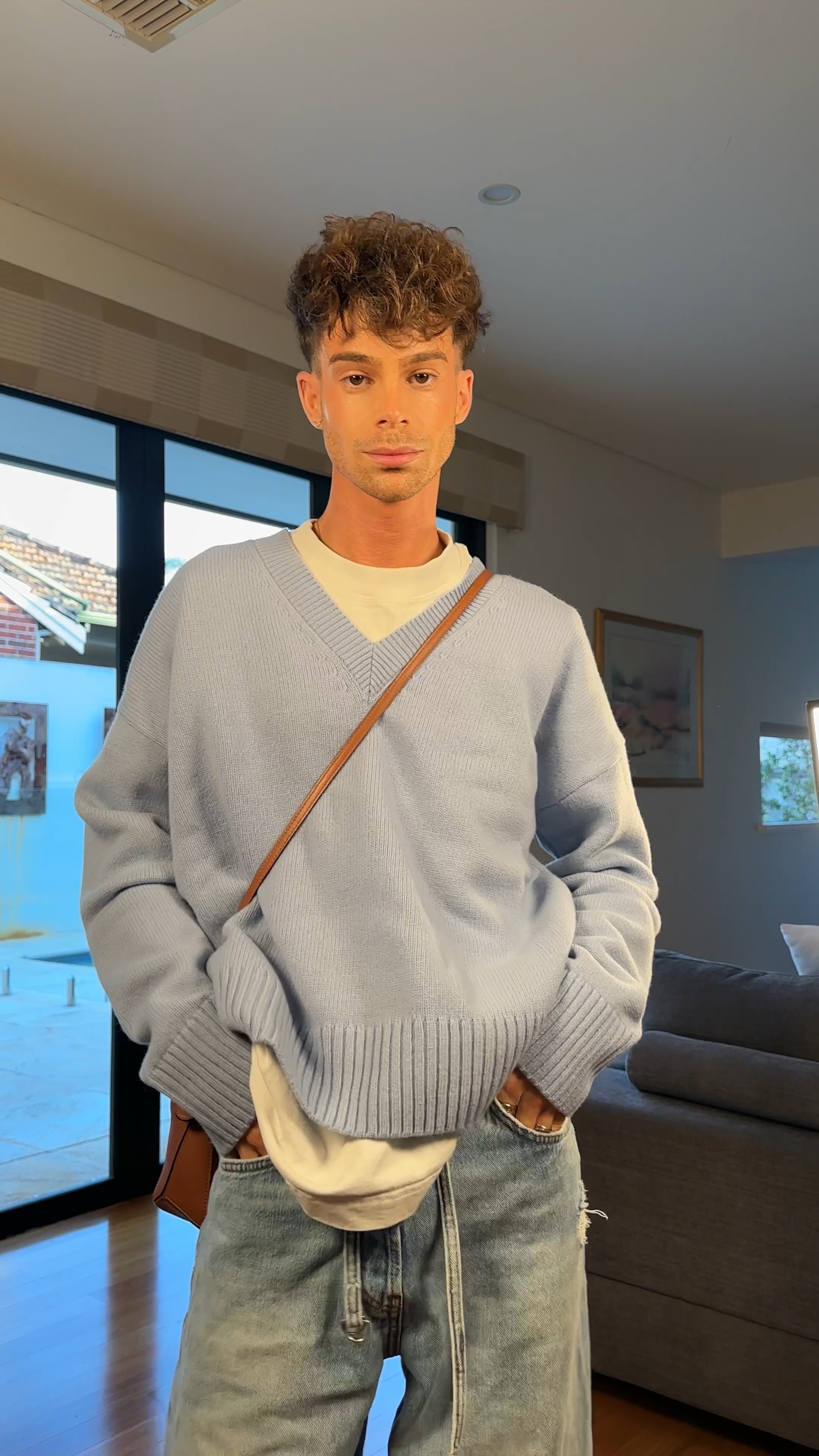 cozy winter ootd 🥹 i always size up in my knitwear cause i love em baggy!! im wearing this AMI paris jumper in a size M 

#LTKaustralia #LTKmens #LTKwinter