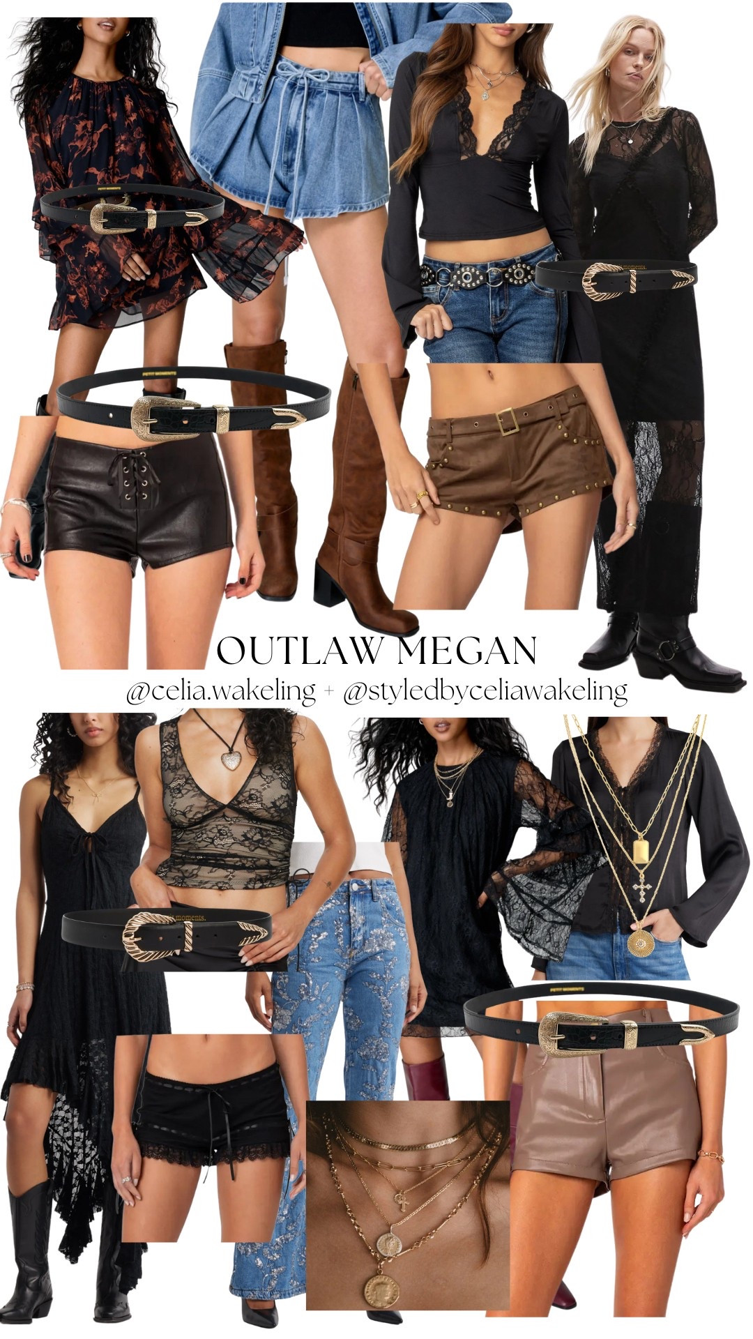 Artist wardrobe inspo: Outlaw Megan🏜️🖤🎞️🎶