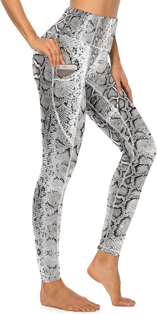 Cerburny High Waisted Exercise Yoga Pants with Pockets Workout Leggings for Women Running Pants | Amazon (US)