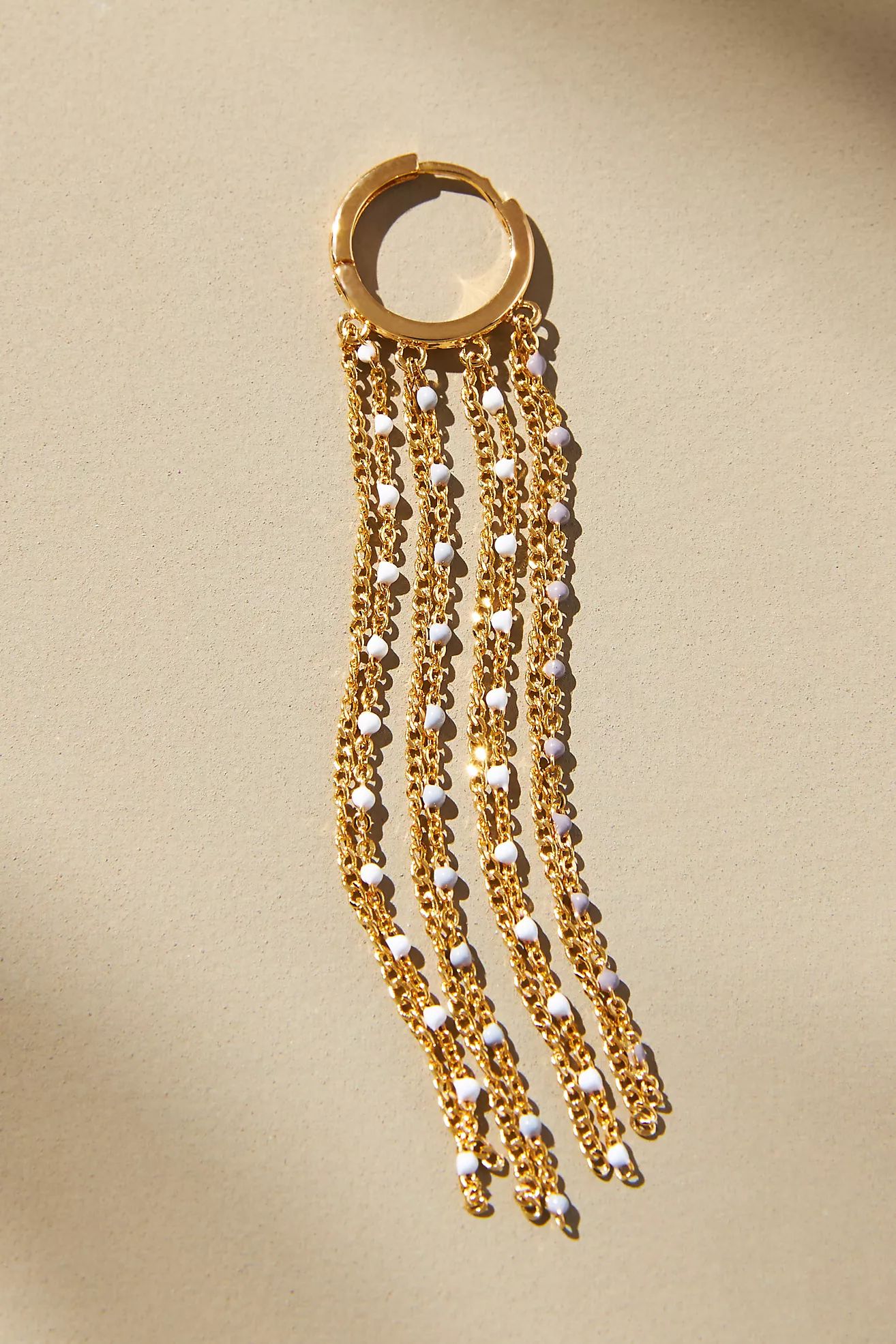 Fringe Chain Huggie Earrings | Anthropologie (US)