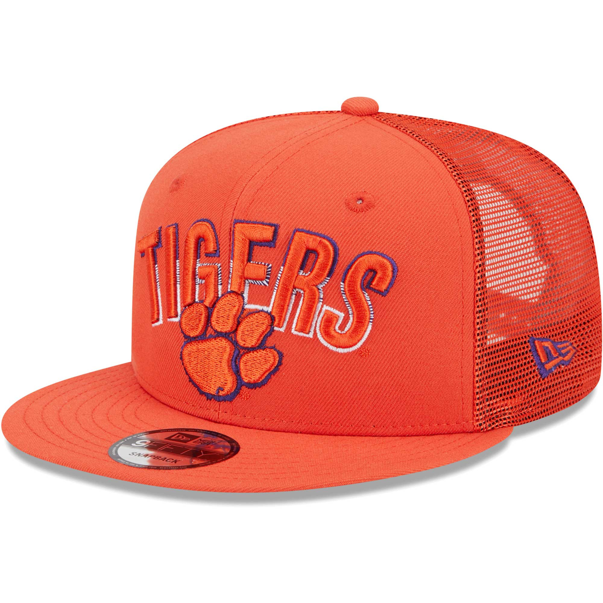 Men's New Era Orange Clemson Tigers Grade Trucker 9FIFTY Snapback Hat | Fanatics