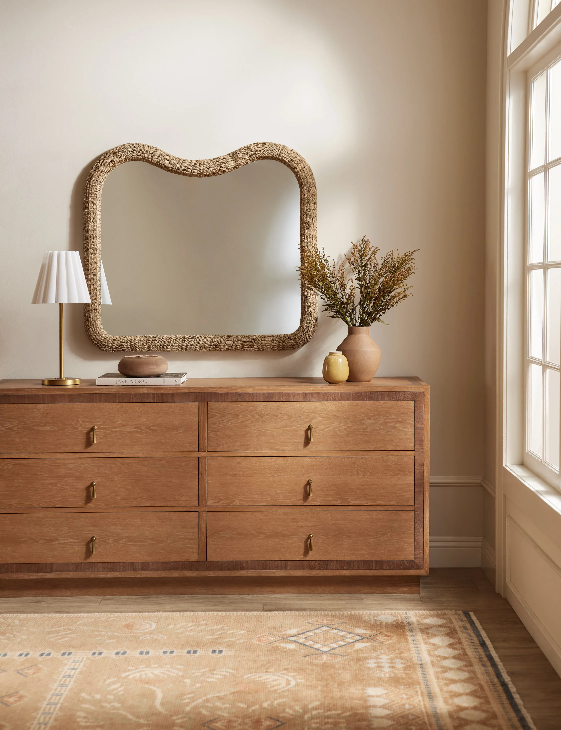 Kacia Mantel Mirror, Natural | Lulu and Georgia 