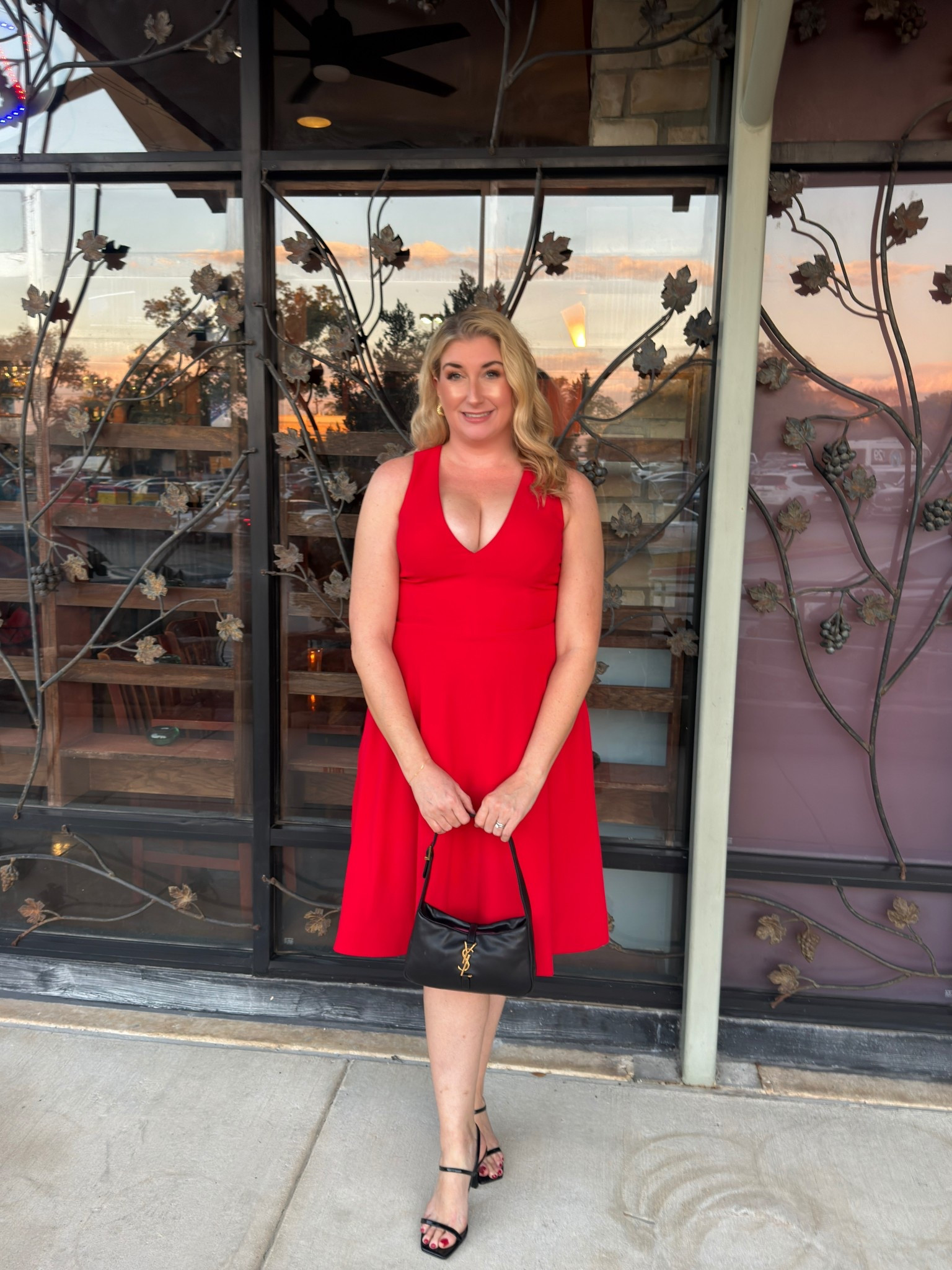 Looking for a timeless dress for any night out? Check out my Valentine's Day dress!❤️ #reddress #cocktaildress #datenightoutfit #style 

#LTKMidsize #LTKOver40