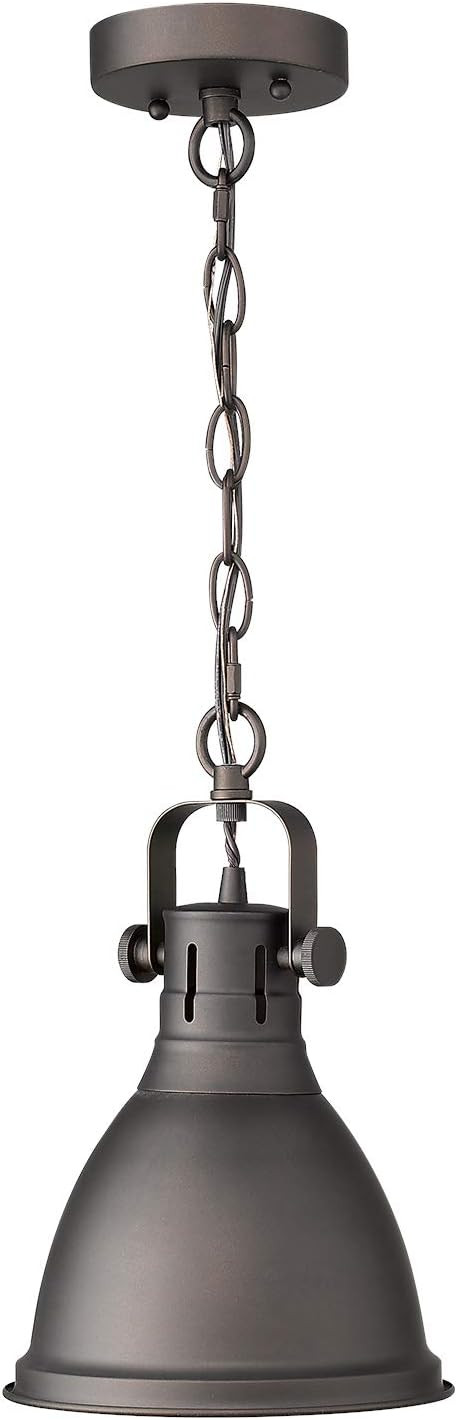 Emliviar Farmhouse Ceiling Pendant Light, 8 inch Vintage Hanging Light with Dome Shade, Oil Rubbe... | Amazon (US)