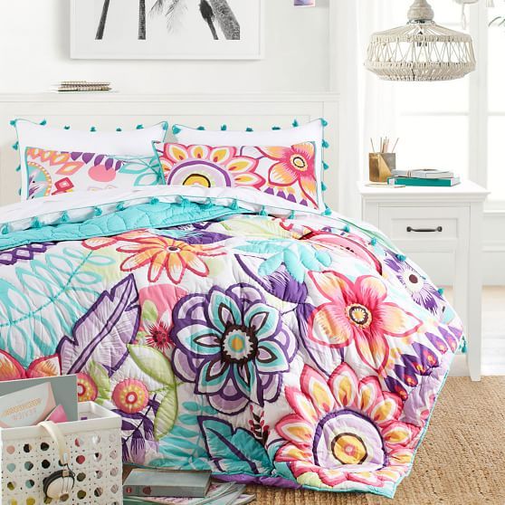 Keala Floral Quilt + Sham | Pottery Barn Teen