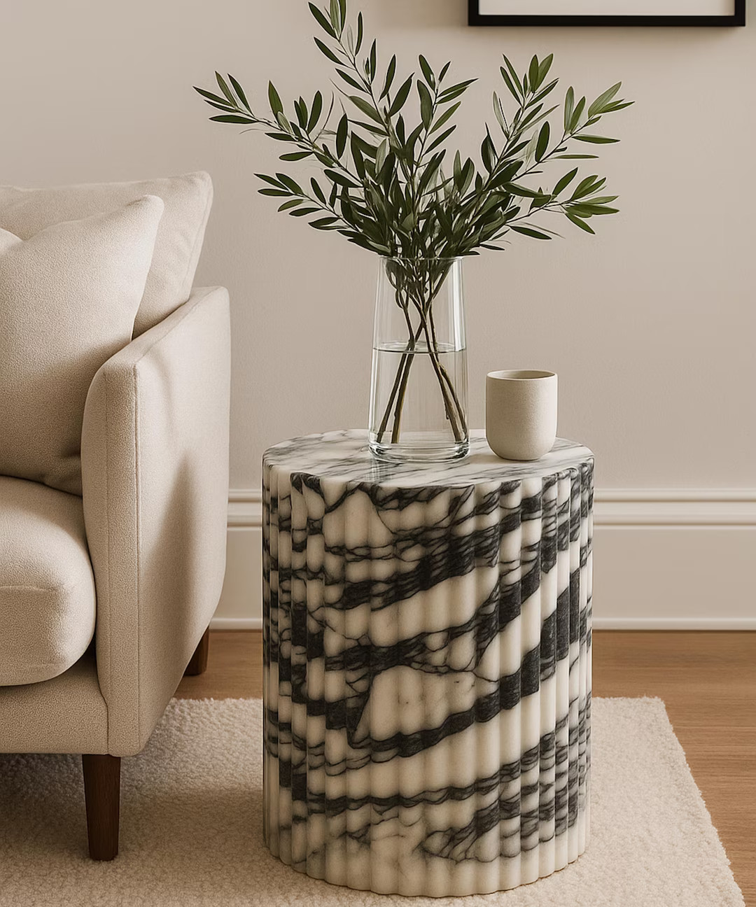 Decorative Norse Roman Column Calacatta Viola Marble Side Table: Avaliable Personalized Table Ord... | Etsy (US)