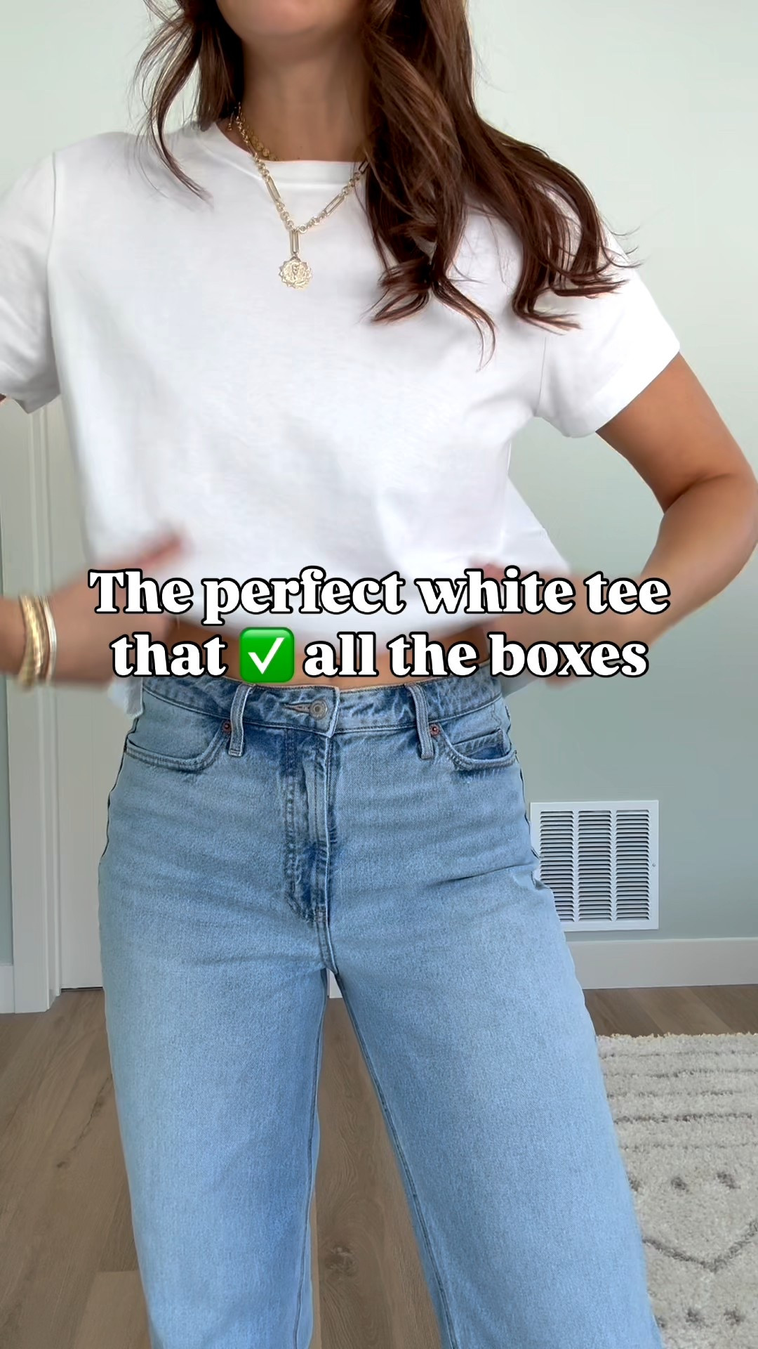 The PERFECT white tee!! Medium thickness, soft, and hits right at the hips!

Perfect tee basic white tee closet staples closet basics everyday wear capsule wardrobe tall girl approved Stang and co 

#LTKSeasonal #LTKootd #LTKTall