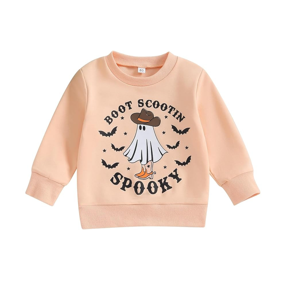 Toddler Baby Halloween Outfit Boy Girl Pumpkin Sweatshirt Crewneck Pullover Sweater Long Sleeve S... | Amazon (US)
