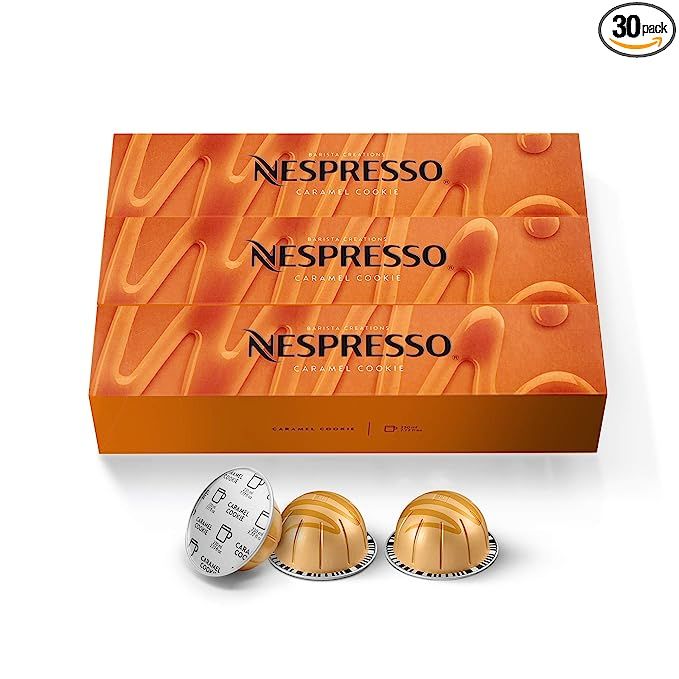 Nespresso Capsules VertuoLine, Caramel Cookie, Mild Roast Coffee, 30 Count Coffee Pods, Brews 7.8... | Amazon (US)