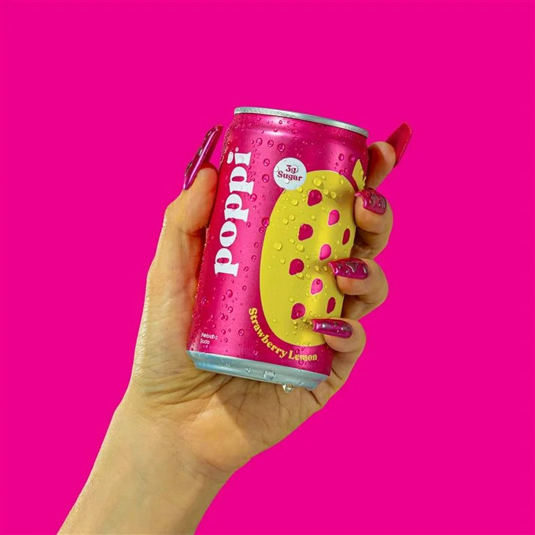 poppi Strawberry Lemon Mini Can, 7.5 fl oz, 6 Pack | Walmart (US)