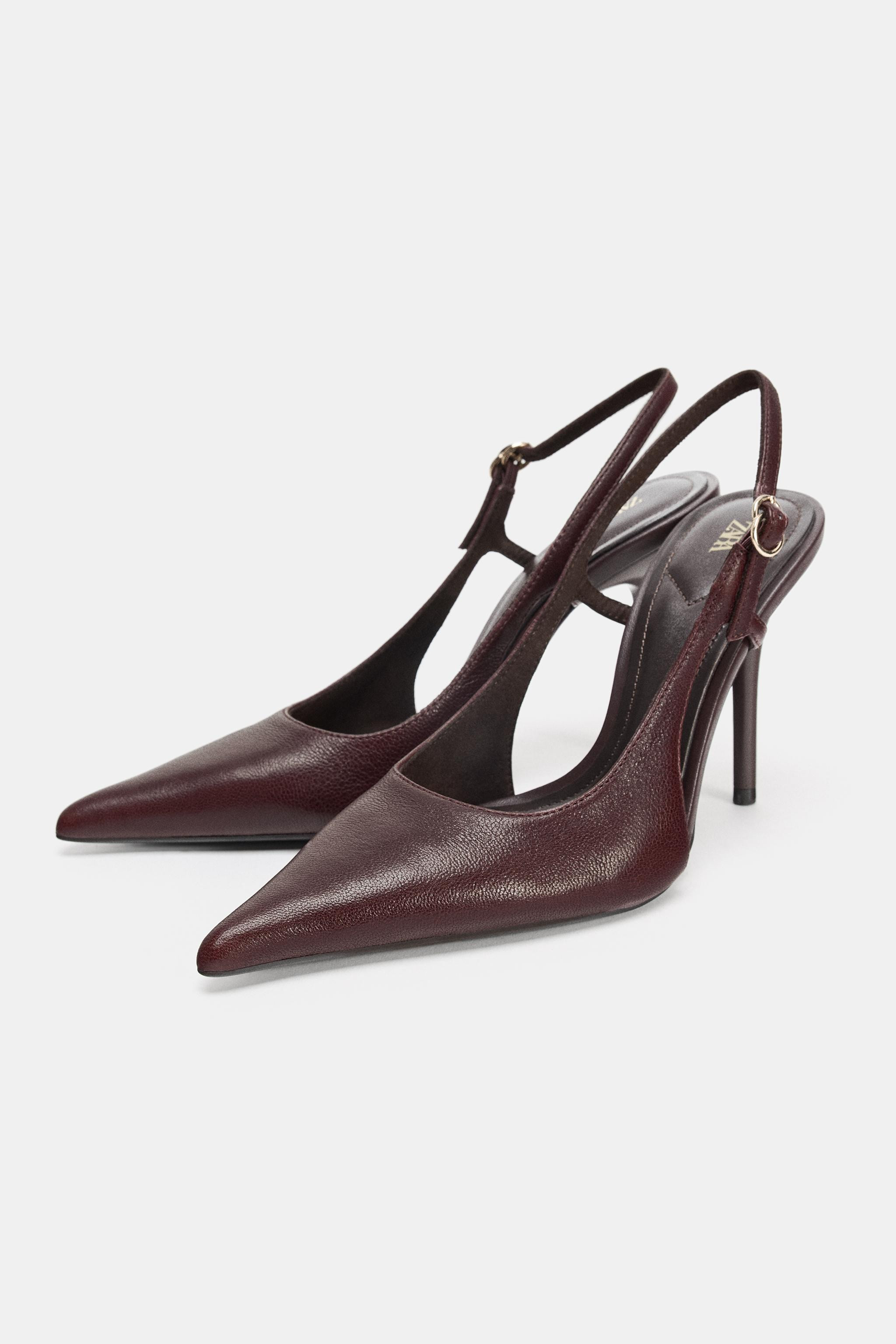 LEATHER HIGH-HEEL SHOES | Zara UK