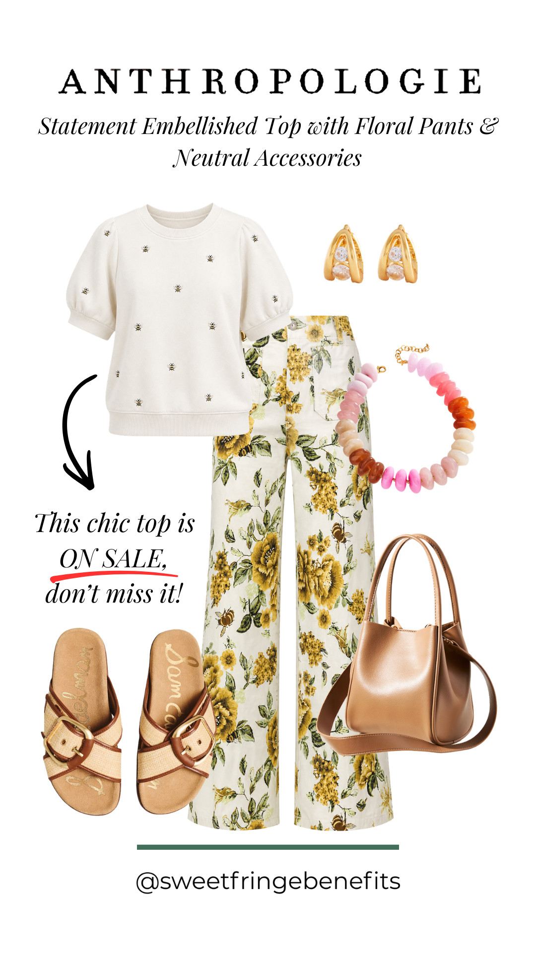 This embellished top from Anthropologie is such a good find, and it’s on sale 🤍

It pairs perfectly with floral pants to create a chic summer outfit that feels both elevated and easy to wear. Great for brunch outfits, casual events, travel style, or everyday wear.

I love how the details on the top add just enough interest while still keeping the outfit polished and wearable.

This is such a great example of a versatile, statement everyday outfit. 

Linked it for you here 🫶🏻 

 #LTKootd #LTKOver40 #LTKSaleAlert
