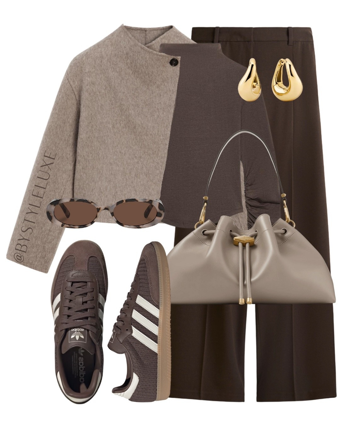 TAUPE - love this wool taupe jacket styled with tailored trousers and everyone’s fave Sambas

#tailoredtrouser #autumnoutfit #trainers 

#LTKwinter #LTKshoes #LTKautumn