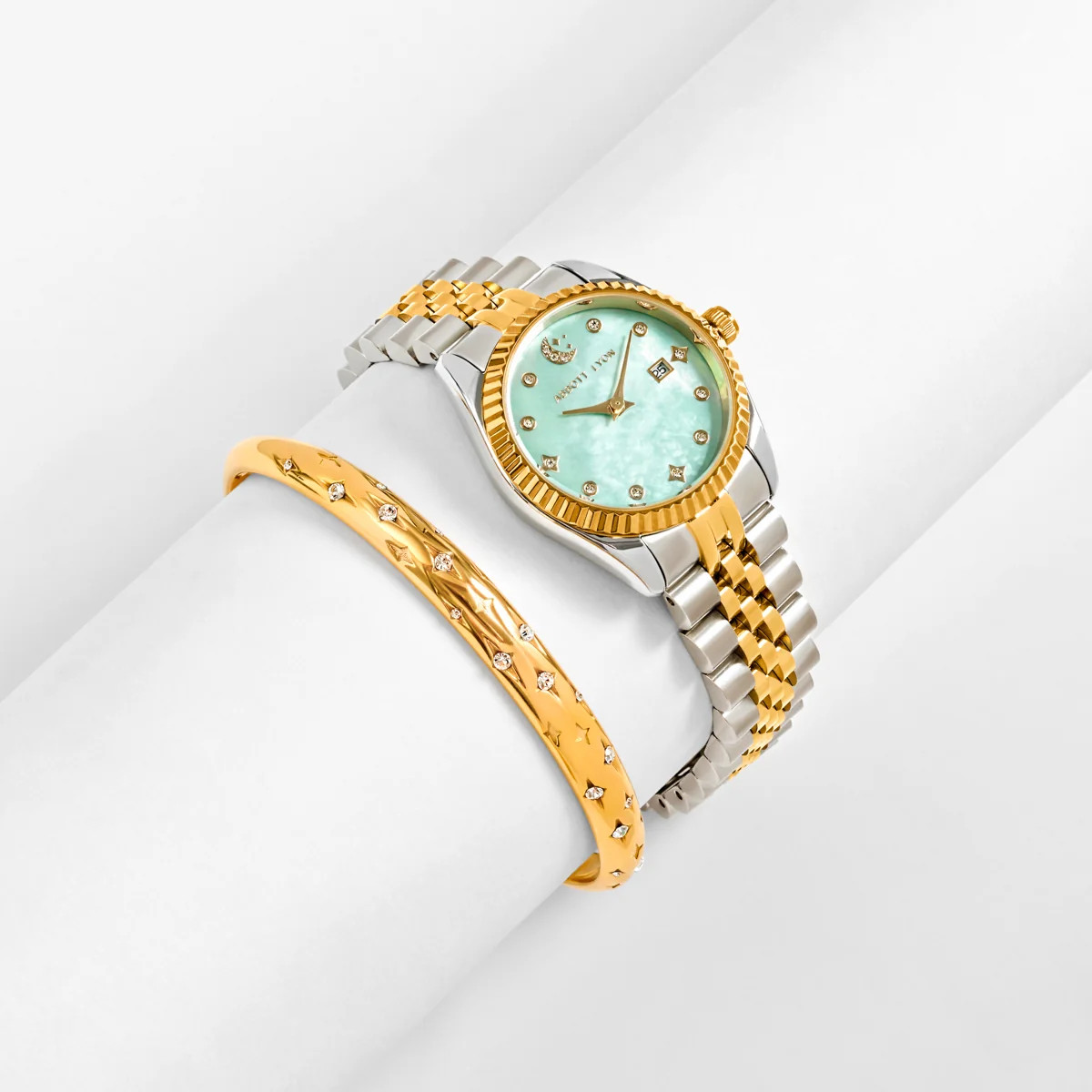 Moon & Back Bangle & Belgravia Watch Set | Abbott Lyon