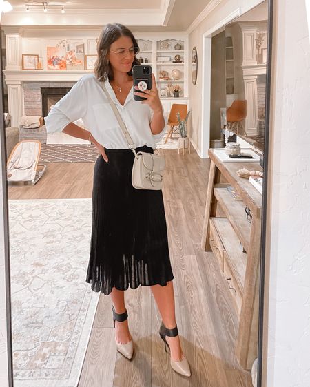 This $18 pleated black knit skirt is what dreams are made of. So affordable but looks and feels high quality. Perfect for work of casual  

#LTKfindsunder50 #LTKworkwear #LTKSeasonal