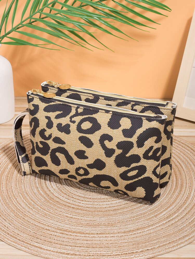 Leopard Pattern Double Long Wallet | SHEIN