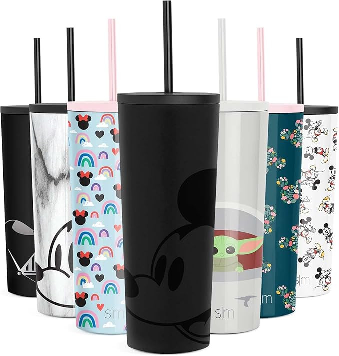 Simple Modern Disney Insulated Tumbler Cup with Flip Lid and Straw Lid | Gifts for Women Men Reus... | Amazon (US)